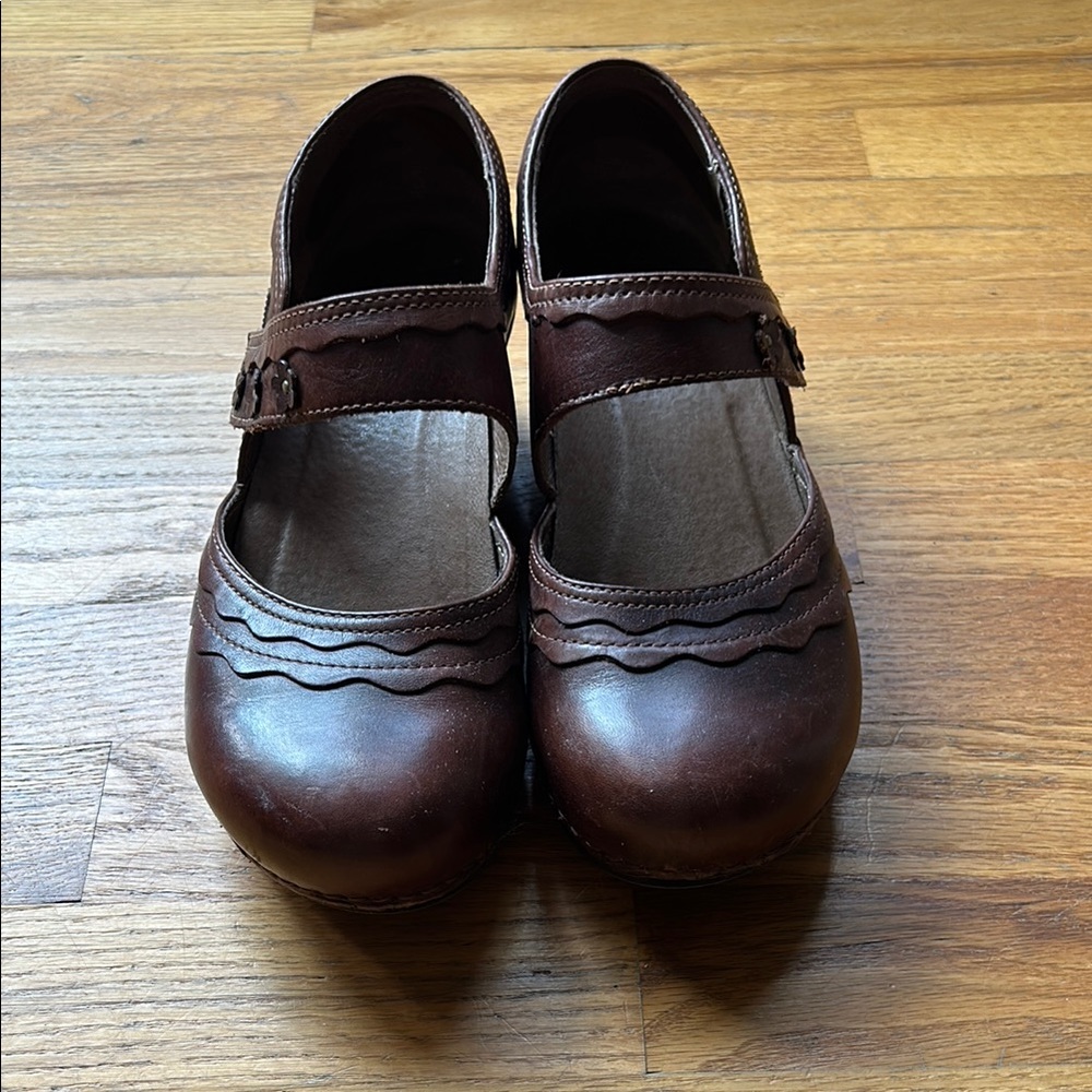 Dansko Brown Mary Jane Clogs 39